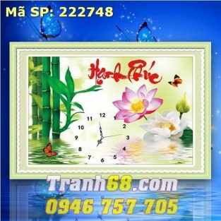 tranh thêu chữ thập Hạnh phúc  DLH-222748