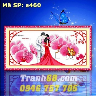 Tranh Thêu Chữ Thập Hạnh Phúc DLH-YA460