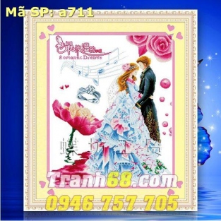 Tranh Thêu Chữ Thập Hạnh Phúc DLH-YA711