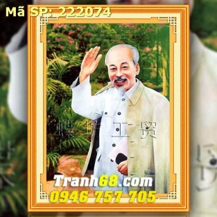 Tranh Thêu Chữ Thập Hồ Chủ Tịch DLH-222074