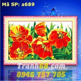 Tranh Thêu Chữ Thập Hoa DLH-YA689