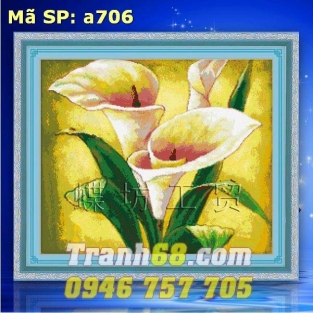 Tranh Thêu Chữ Thập Hoa DLH-YA706