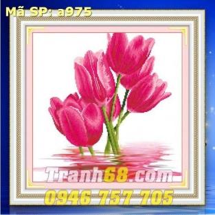 Tranh Thêu Chữ Thập Hoa Tuilip DLH-YA975