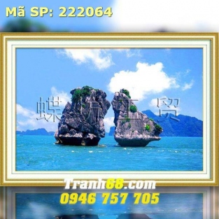 Tranh Thêu Chữ Thập Hòn Trống Mái DLH-222064