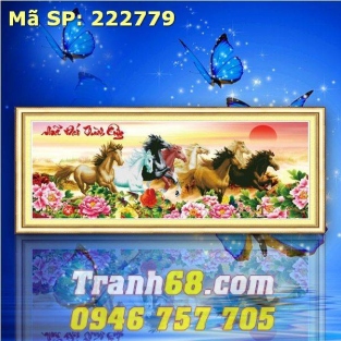 tranh thêu chữ thập  mã đáo thành công DLH-222779
