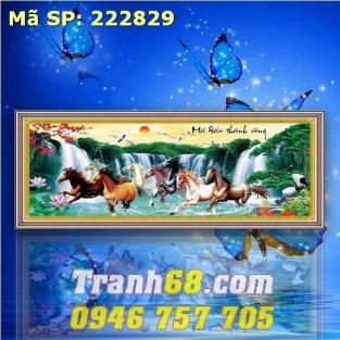 tranh thêu chữ thập Mã Đáo Thành Công DLH-222829