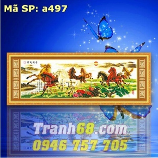 Tranh Thêu Chữ Thập Mã Đáo Thành Công DLH-YA497