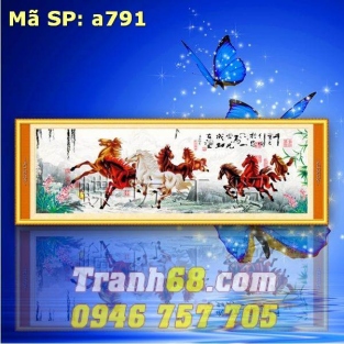 Tranh Thêu Chữ Thập Mã Đáo Thành Công DLH-YA791