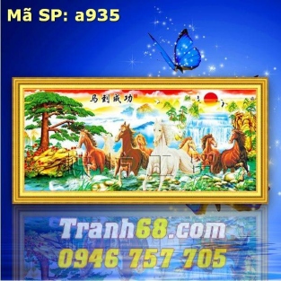 Tranh Thêu Chữ Thập Mã Đáo Thành Công DLH-YA935