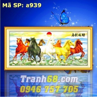 Tranh Thêu Chữ Thập Mã Đáo Thành Công DLH-YA939