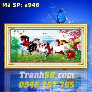 Tranh Thêu Chữ Thập Mã Đáo Thành Công DLH-YA946