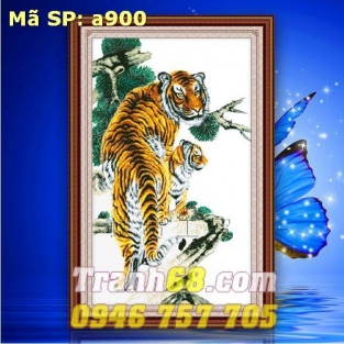 Tranh Thêu Chữ Thập Mãnh Hổ DLH-YA900