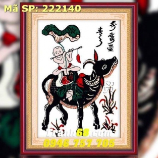 Tranh Thêu Chữ Thập mục Đồng DLH-222140