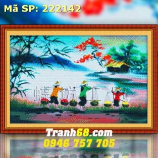 Tranh Thêu Chữ Thập Ngày mùa DLH-222142