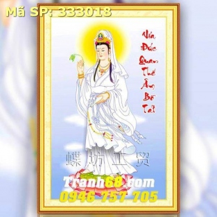 Tranh Thêu Chữ Thập Phật bà Quan Âm DLH-333018