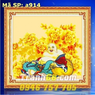 Tranh Thêu Chữ Thập Phật Di Lạc DLH-YA914