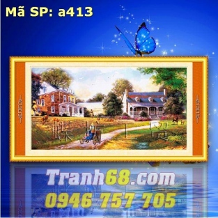Tranh Thêu Chữ Thập Phong Cảnh DLH-YA413