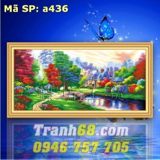 Tranh Thêu Chữ Thập Phong cảnh DLH-YA436