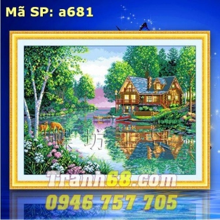 Tranh Thêu Chữ Thập Phong Cảnh DLH-YA681