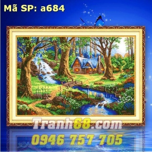 Tranh Thêu Chữ Thập Phong Cảnh DLH-YA684