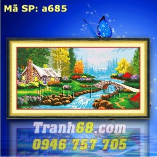 Tranh Thêu Chữ Thập Phong Cảnh DLH-YA685