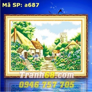 Tranh Thêu Chữ Thập Phong Cảnh DLH-YA687