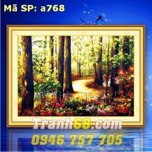 Tranh Thêu Chữ Thập Rừng cây DLH-YA768