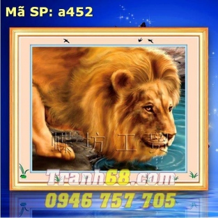 Tranh Thêu Chữ Thập Sư Tử DLH-YA452