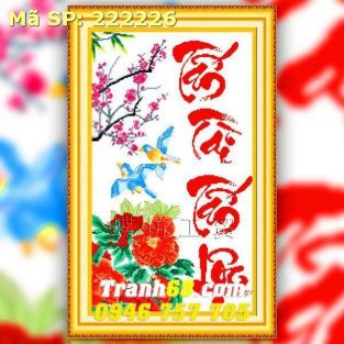 Tranh Thêu Chữ Thập Tấn TàI Tấn Lộc  DLH-222226