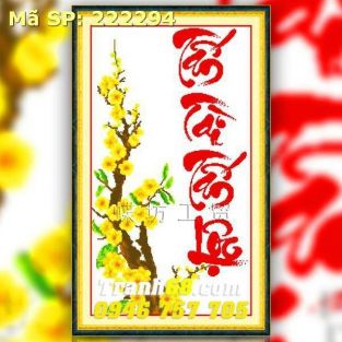 Tranh Thêu Chữ Thập Tấn TàI Tấn Lộc  DLH-222294