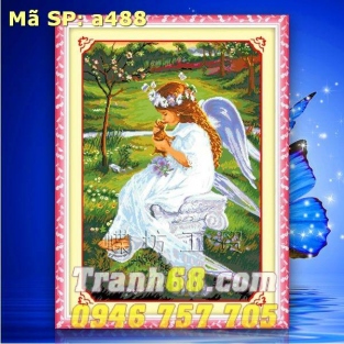 Tranh Thêu Chữ Thập Thiên Thần DLH-YA488