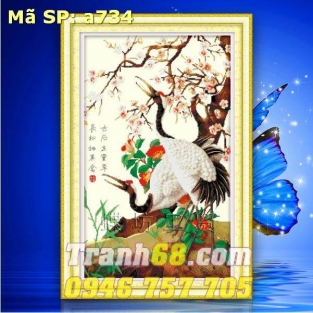 Tranh Thêu Chữ Thập Trường Thọ DLH-YA734