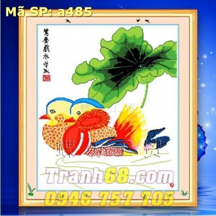 Tranh Thêu Chữ Thập Uyên Ương DLH-YA485