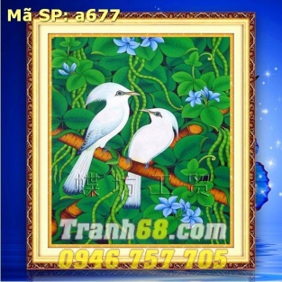 Tranh Thêu Chữ Thập Uyên Ương DLH-YA677