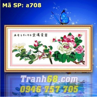 Tranh Thêu Chữ Thập uyên Ương DLH-YA708