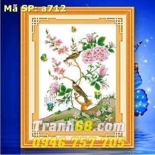 Tranh Thêu Chữ Thập Uyên Ương DLH-YA712