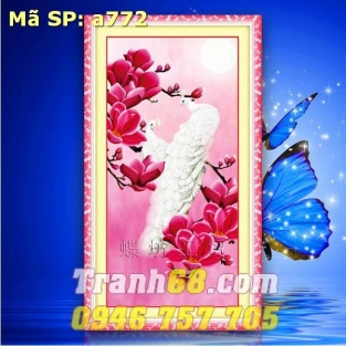 Tranh Thêu Chữ Thập uyên Ương DLH-YA772