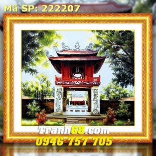 Tranh Thêu Chữ Thập Văn Miếu DLH-222207