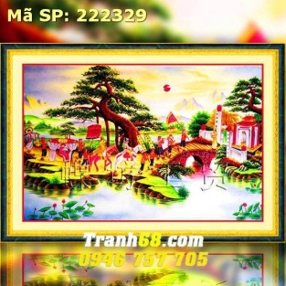Tranh Thêu Chữ Thập Vinh Quy BáI Tổ DLH-222329