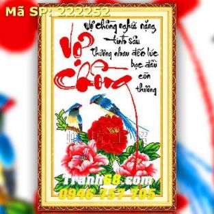 Tranh Thêu Chữ Thập Vợ Chồng  DLH-222252