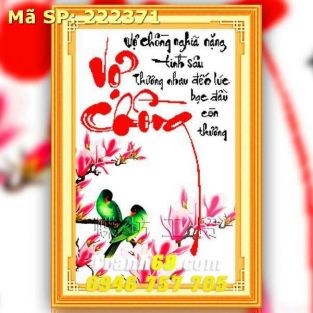 Tranh Thêu Chữ Thập Vợ Chồng  DLH-222371