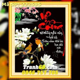 Tranh Thêu Chữ Thập Vợ Chồng  DLH-222595