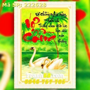 Tranh Thêu Chữ Thập Vợ Chồng  DLH-222628