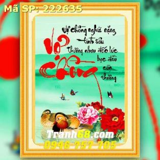 Tranh Thêu Chữ Thập Vợ Chồng  DLH-222635