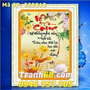 tranh thêu chữ thập Vợ chồng DLH-222813