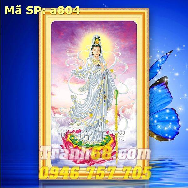 Tranh Thêu Chữ Thập Phật Bà Quan Âm DLH-YA804