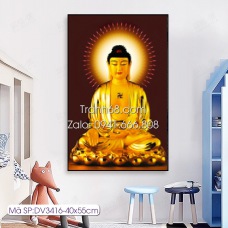 Tranh thêu chữ thập Đức Phật A Di Đà DV3416 kích thước: 40x55cm