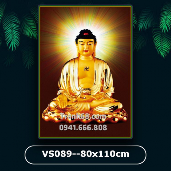Tranh Đính Đá ABC cao cấp Phật Tổ Như Lai VS089 Kích thước: 80x110cm