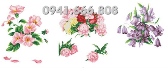 Tranh Đính Đá ABC cao cấp   Vũ điệu các loài hoa VS236 Kích thước: 140x62cm